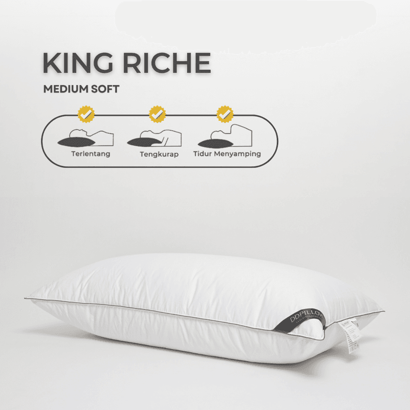 Bantal Bulu Angsa Type King Riche | 50x90 cm